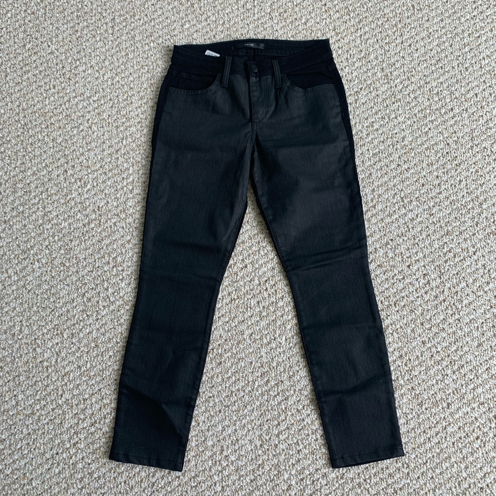 Joe’s Two-Tone Leather Skinny Jeans